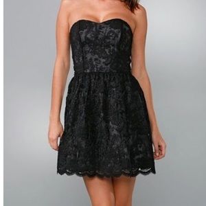 YaYa Aflalo Black Lace Cocktail Dress